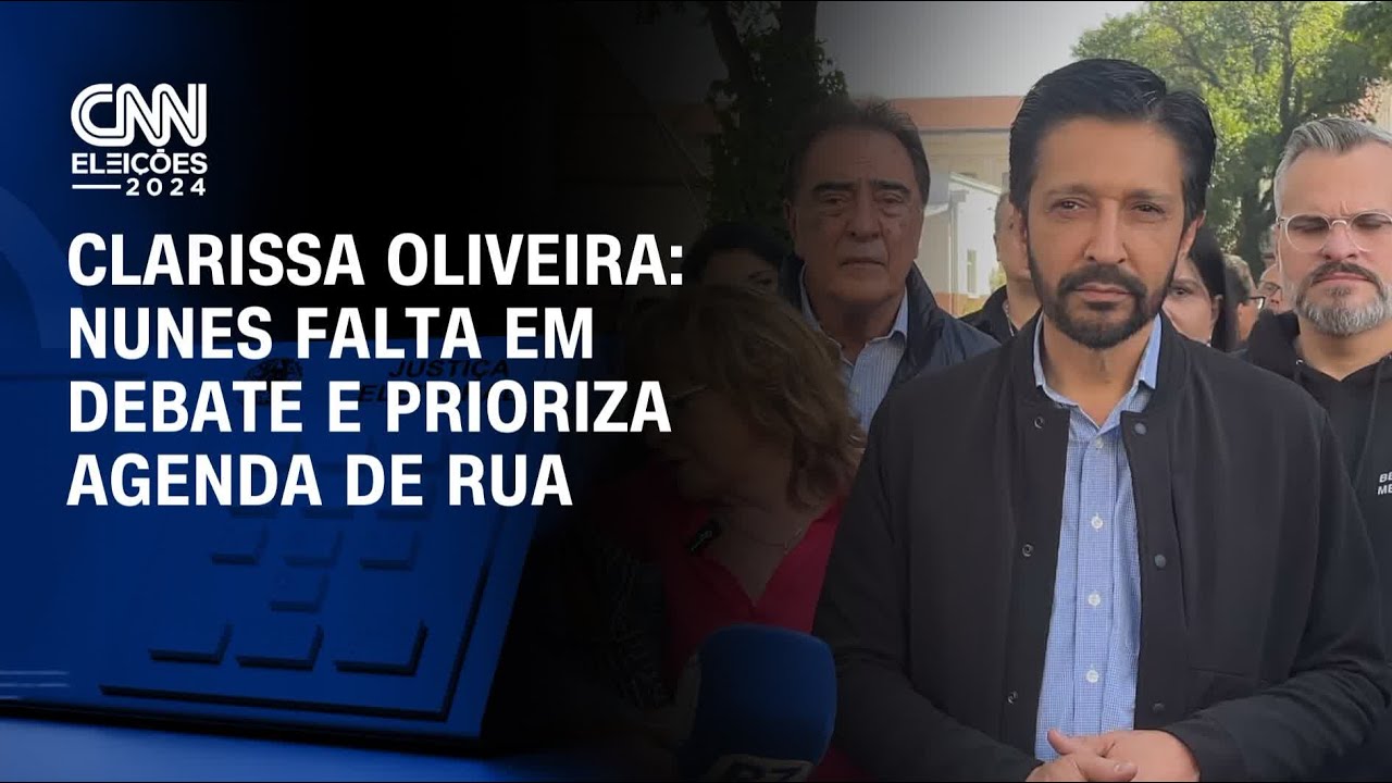 Clarissa Oliveira: Nunes falta em debate e prioriza agenda de rua | BASTIDORES CNN