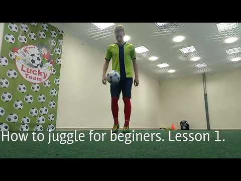 How to juggle a soccer ball. Basic level.