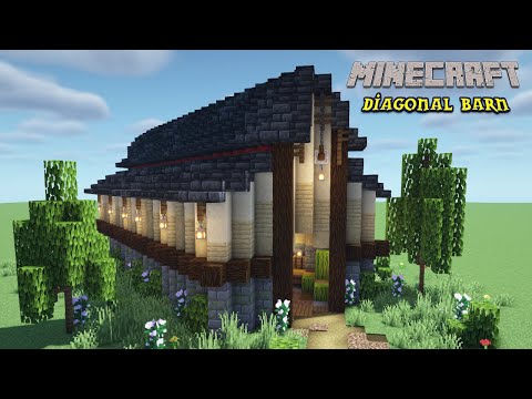 How to Build a Diagonal Barn | Minecraft Building Basics