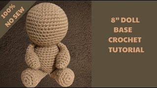 CROCHET DOLL BODY BASE SITTING