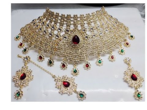 Bridal imitation necklace set jewellery designs/ indian imit...