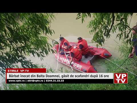 Bărbat înecat din Balta Doamnei, găsit de scafandri după 16 ore