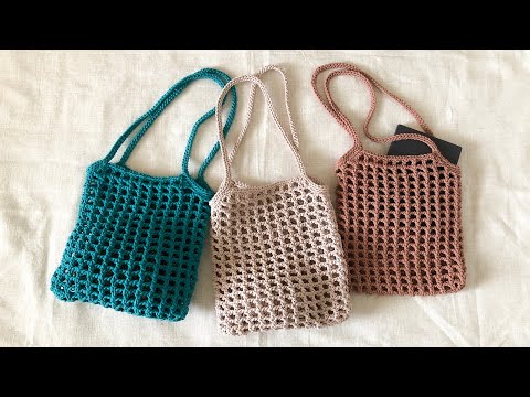 21 | 網格肩背包_鉤針編織 crochet bag