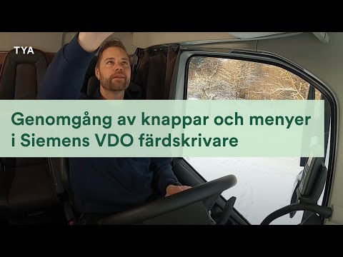 Siemens VDO färdskrivare - Knappar och menyer