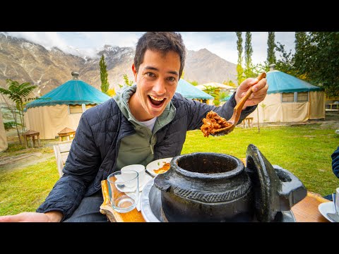 Pakistani Food in HUNZA, Gilgit-Baltistan - AMAZING 200 Year Old Stone Pot Curry!!