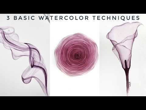 Master Basic Watercolor Techniques of Transparent and Botanical Painting in 10 Minutes!