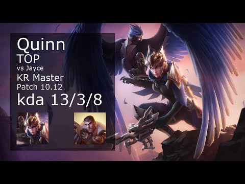 Quinn Top vs Jayce KR Master 10/3/8 Patch 10.12 Gameplay // [롤] 퀸 vs 제이스 탑
