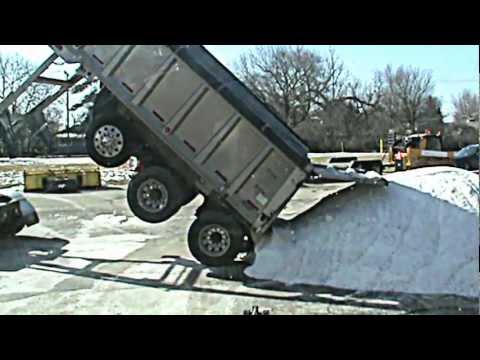 Dump Truck dropping Salt