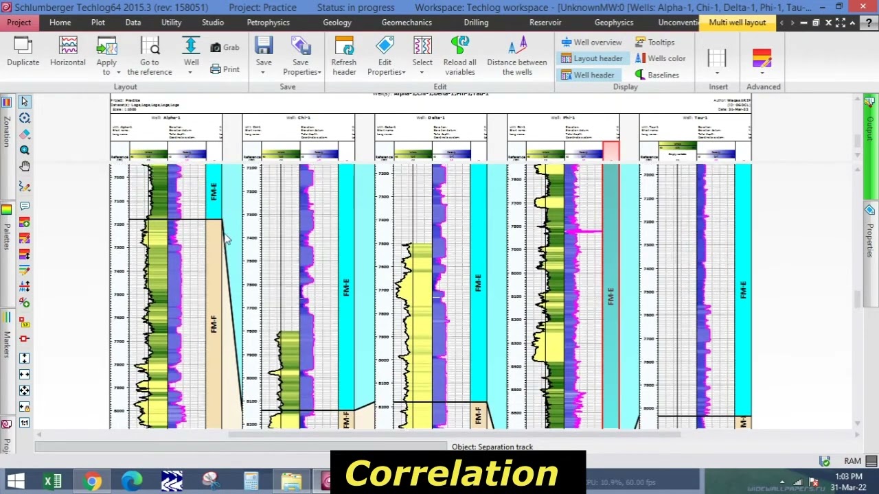 How to Create Well Correlation in Techlog || Techlog Tutorial ||