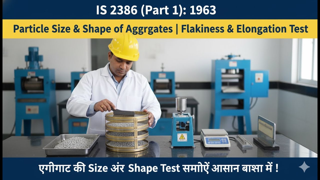IS 2386 (Part 1)–1963: Methods of Test for Aggregates for Concrete – Part 1: Particle Size and Shape
