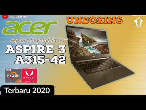 Unboxing Laptop ACER Aspire 3 A315 - 42 RYZEN 3 INDONESIA