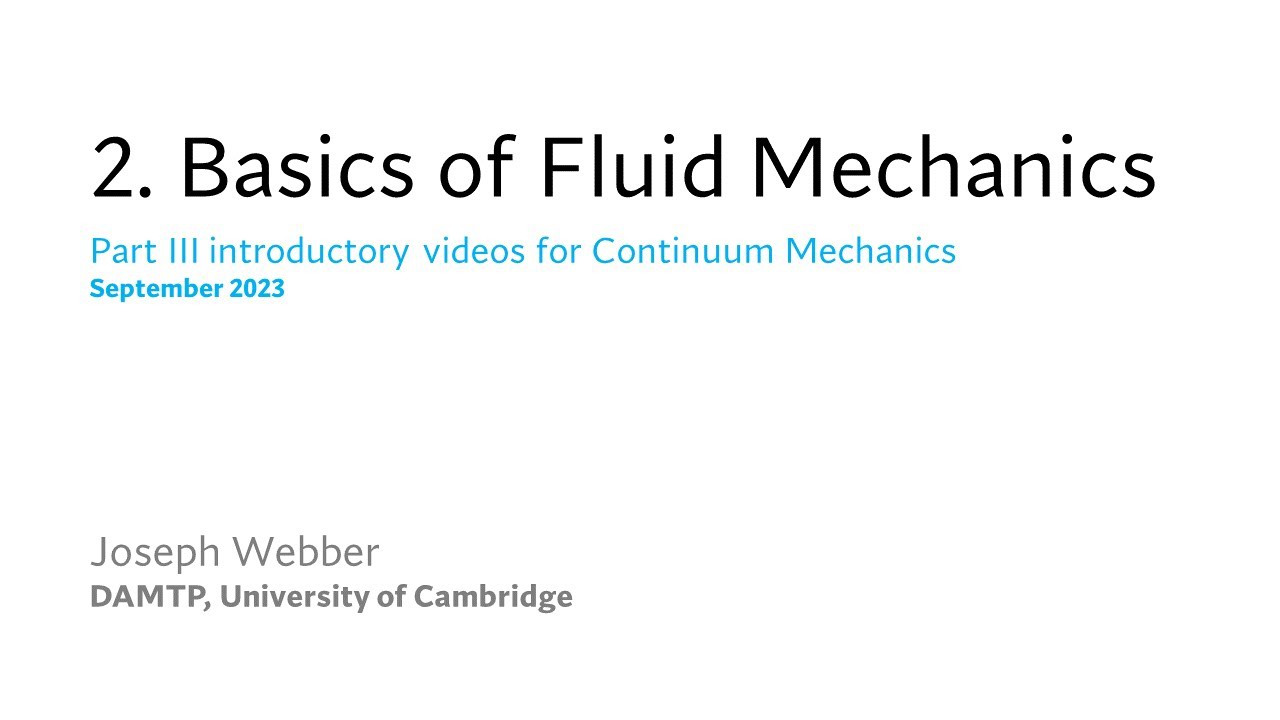 2.  Basics of Fluid Mechanics