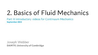 2.  Basics of Fluid Mechanics