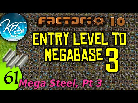 Factorio 1.0 Entry Level to Megabase 3, Ep 61: STEEL COMPLETION - Guide, Tutorial