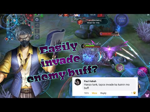 EASILY INVADE ENEMY JUNGLE USING TANK HANZO?