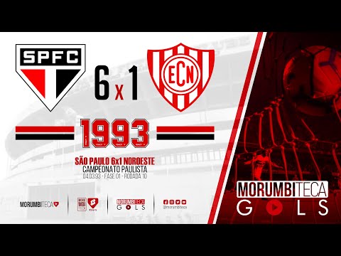 São Paulo 6x1 Noroeste - Paulista 1993 - fase 01 - rodada 10 - 04/03/1993