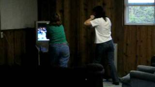 preview picture of video 'My Sisters boxing in our Rec Room!'