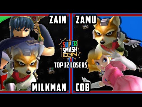 SSC2018 SSBM - PG | Zain & oes | MilkMan Vs. Zamu & Cob Smash Melee Top 12 Losers Bracket