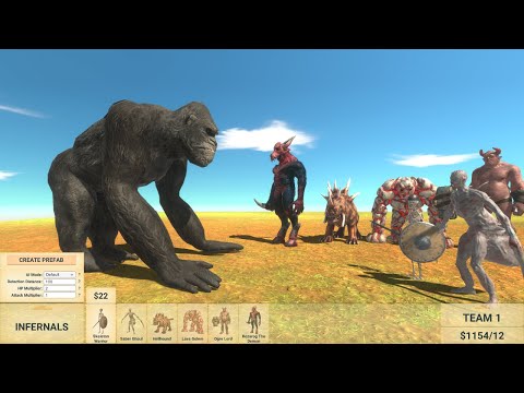 Kong vs All Units (Infernal) - Animal Revolt Battle Simulator