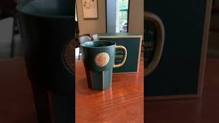 Starbucks China Dark Green Goddess Gold 13,19Oz Ceramic Cup