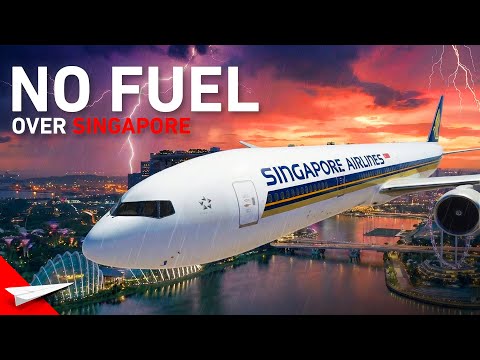 TRAPPED over Singapore without fuel in a THUNDERSTORM!
