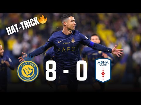 Al Nassr vs Abha 8 - 0 Highlights & All Goals | Ronaldo Hattrick