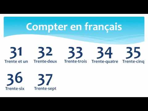 Counting in French from 31 to 40 - Compter en français de 31 à 40