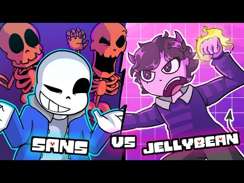 JELLYBEAN vs SANS and Skeletons (FnF Animation as UNDERTALE)