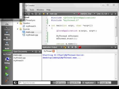 C++ Qt 28 - QThread part 1 creating a thread