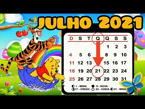 CALENDÁRIO 21 DE JULHO + TEMPO - CALENDÁRIO 21/07/2021 - CALENDÁRIO DE JULHO