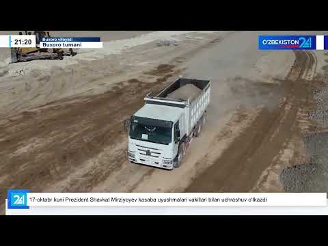 Yangi Buxoro Xalqaro aeroportining qurishilish  jarayonidan reportaj