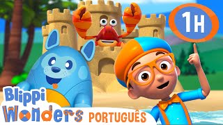 Blippi Descobre Como Areia é Feita! | 1 HORA DO BLIPPI! | Desenhos Animados Infantis em Português