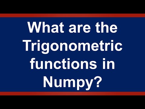 Trigonometric function in Python Numpy Urdu Hindi lesson 8