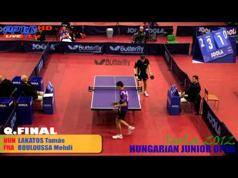 Joola Hungarian 2012 - Boys Singles LAKATOS T. - BOULOUSSA Mehdi