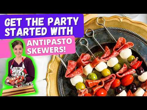 Here's How to Make Antipasto Skewers! Easy Italian Appetizer Perfect for Holidays!