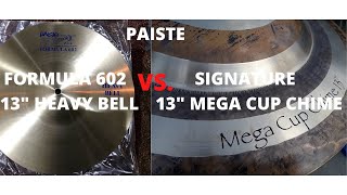 Video thumbnail for Paiste Formula 602 13" Heavy Bell versus Paiste Signature 13" Mega Cup Chime by Sean Walton