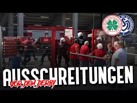 Ausschreitungen zwischen Oberhausen- und Duisburg-Fans!