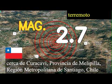 Terremoto cerca de Curacavi, Provincia de Melipilla, Región Metropolitana de Santiago, Chile actual