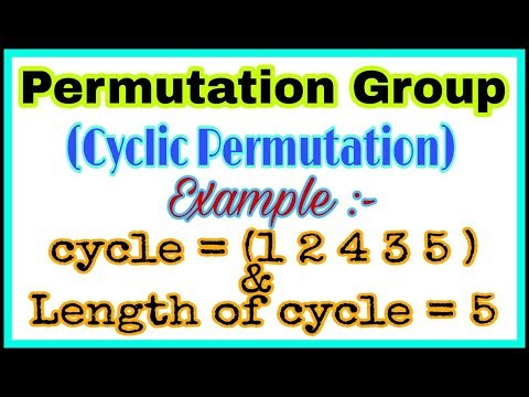 ◆Cyclic Permutation | Permutation group | April, 2018 Video
