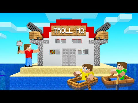 I BUILT The ULTIMATE TROLLING HQ! (Minecraft)
