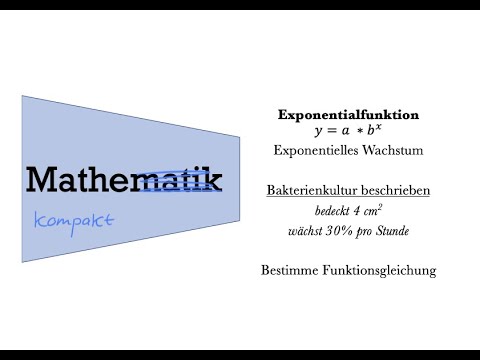 Exponentialfunktion Textgleichung einfach - Exponentielle Bakterienkultur
