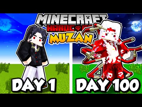 I Survived 100 DAYS as MUZAN in Demon Slayer Minecraft!