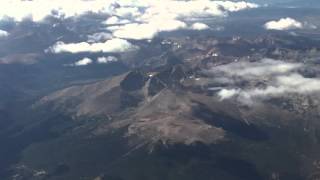 flying over Long&#39;s Peak and Rocky Mountain National Park