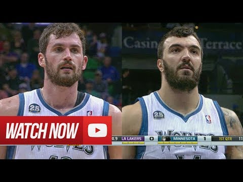 2014.03.28 - Kevin Love & Nikola Pekovic Full Combined Highlights vs Lakers