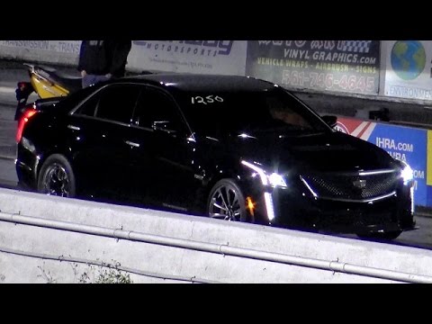 NEW ! 2016 Cadillac CTS-V !! 1/4 mile Drag Race Video - RoadTestTV ®