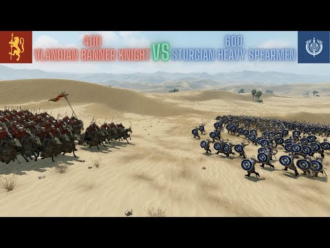 400 Vlandian Banner Knights vs. 600 Sturgian Heavy Spearmen CAVALRY OR INFANTRY #bannerlord
