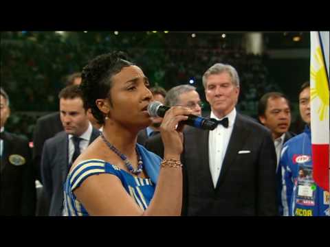 Soraya Simons sings Ghana National Anthem