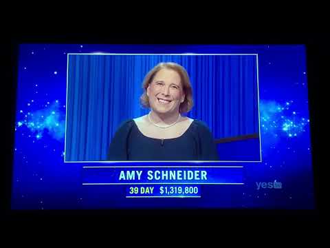 Jeopardy, intro - Amy Schneider DAY 40 (1/25/22)