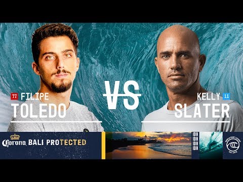 Kelly Slater Resurges in Corona Bali Quarterfinals vs. Felipe Toledo