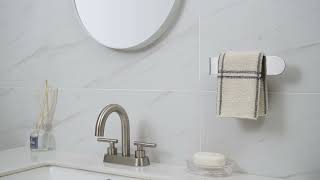 Modern Black Hand Towel Holder for Bathroom! | KES